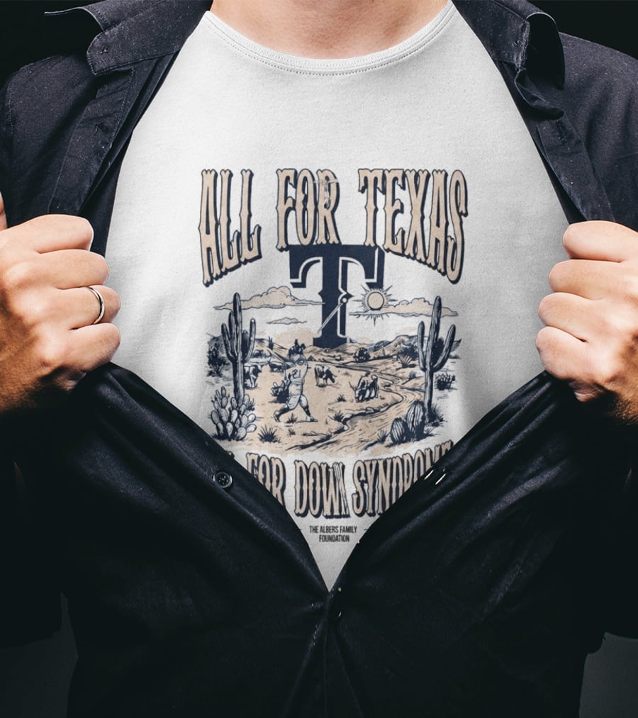All For Texas Support Down Syndrome Awareness Iconic Western T-Shirt