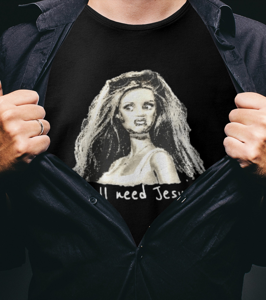 Y'all Need Jesus Disgusted Blonde Doll Sketch With Sunglasses T-Shirt