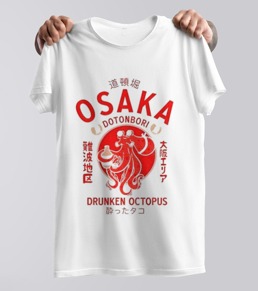 Dotonbori Osaka Drunken Octopus Seafood Culture Japan T-Shirt