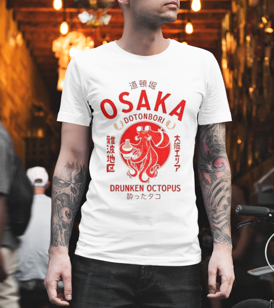 Dotonbori Osaka Drunken Octopus Seafood Culture Japan T-Shirt