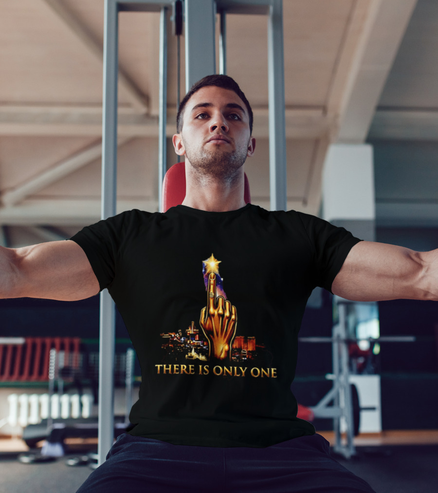 There Is Only One Golden Hand Gesture Cityscape Starry Night T-Shirt