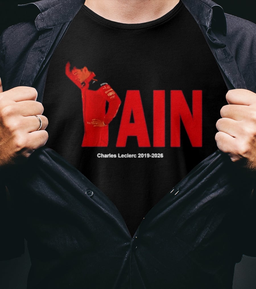 Charles Leclerc 2019 2026 Pain Formula 1 Ferrari Insights T-Shirt