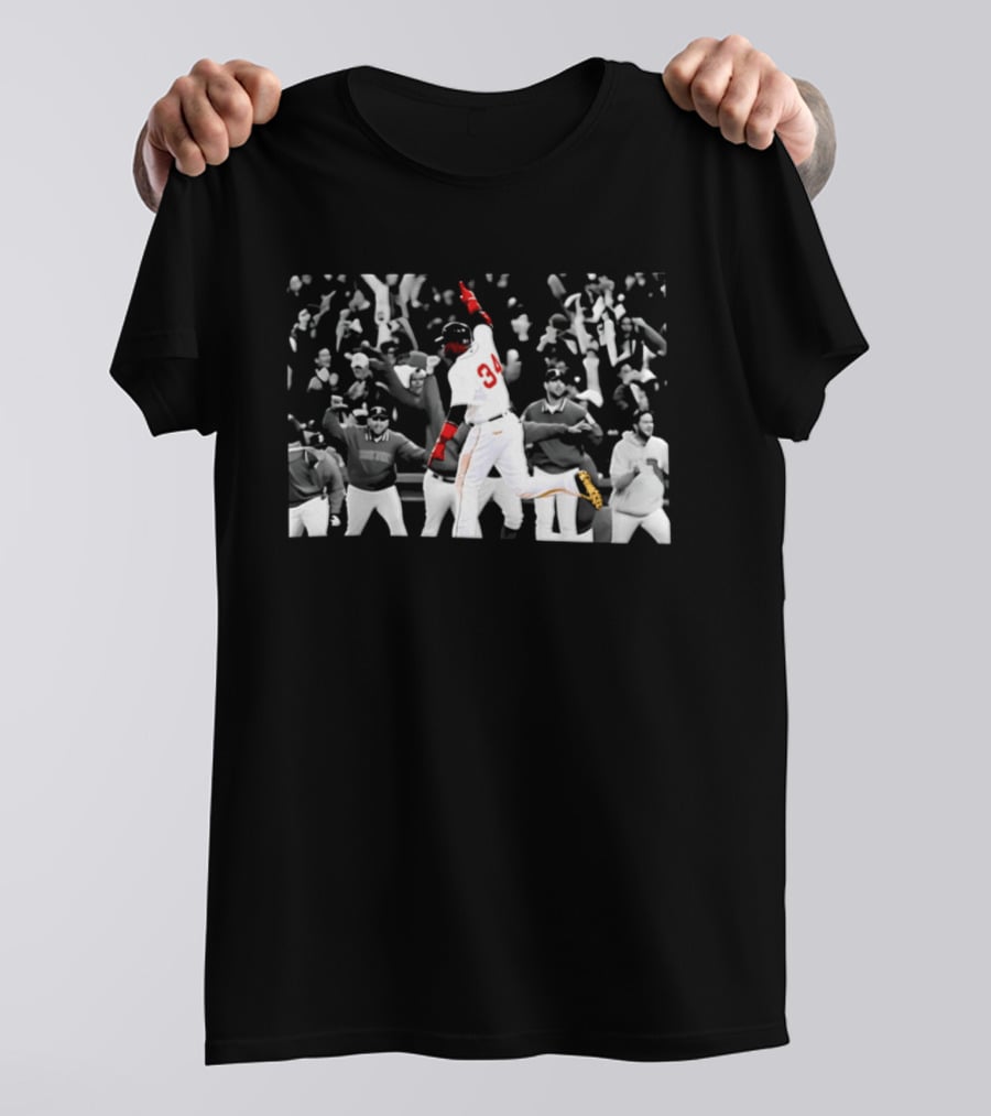 David Ortiz 34 Boston Red Sox Baseball Celebration Moments T-Shirt