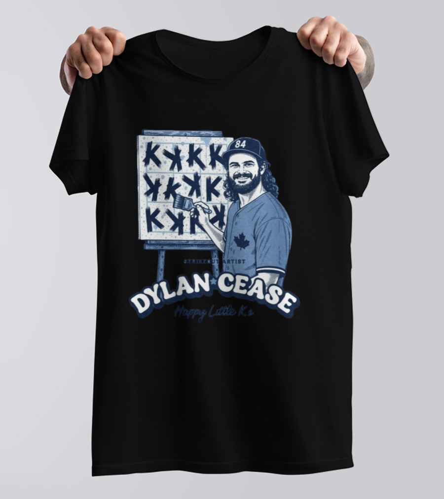 Dylan Cease Blue Jays Strikeout Artist Happy Little K's 84 Cap Maple Leaf T-Shirt