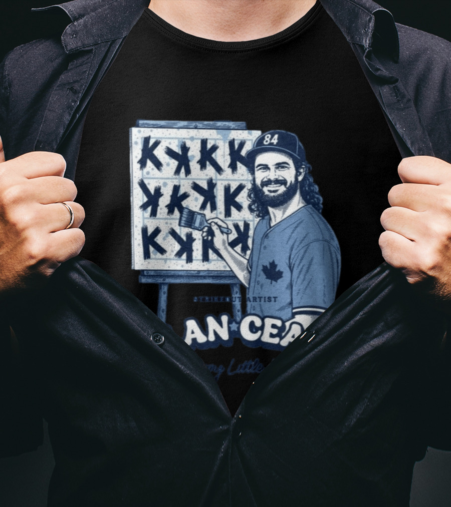 Dylan Cease Blue Jays Strikeout Artist Happy Little K's 84 Cap Maple Leaf T-Shirt