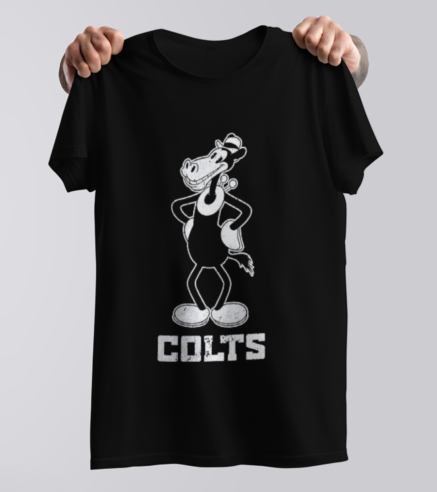 Indianapolis Colts Cartoon Horse With Hat T-Shirt