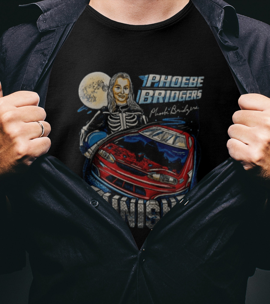 Phoebe Bridgers Punisher Skeleton Racer Art Car Moon T-Shirt
