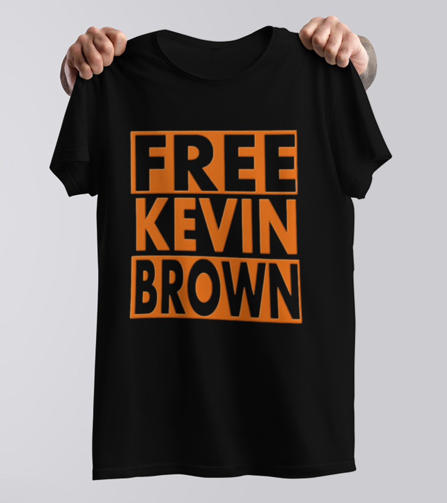 Free Kevin Brown Bold Orange T-Shirt
