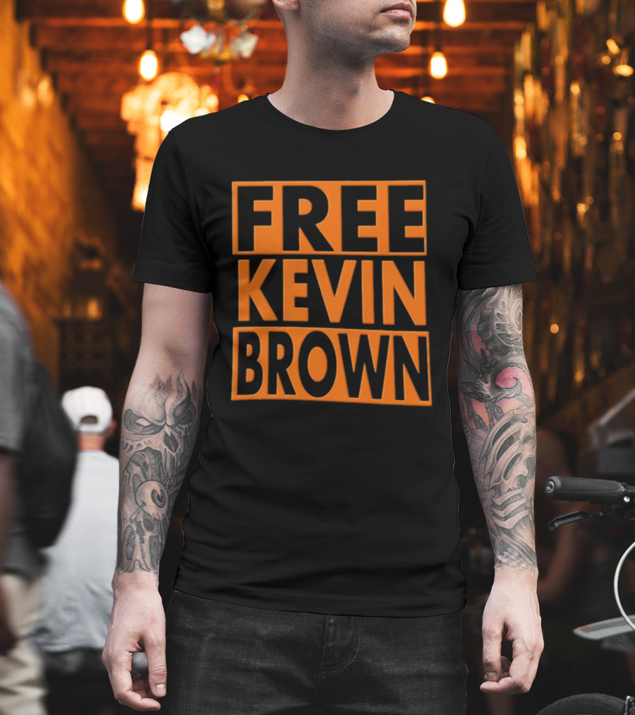 Free Kevin Brown Bold Orange T-Shirt