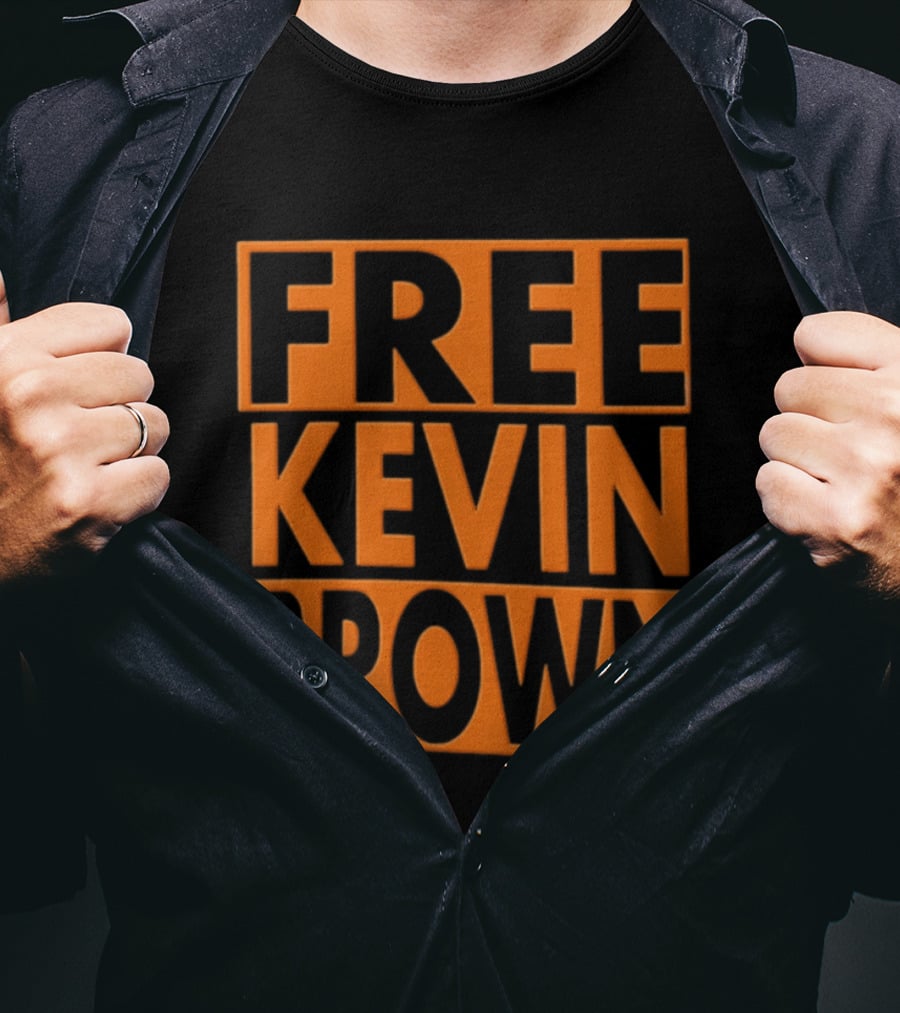 Free Kevin Brown Bold Orange T-Shirt
