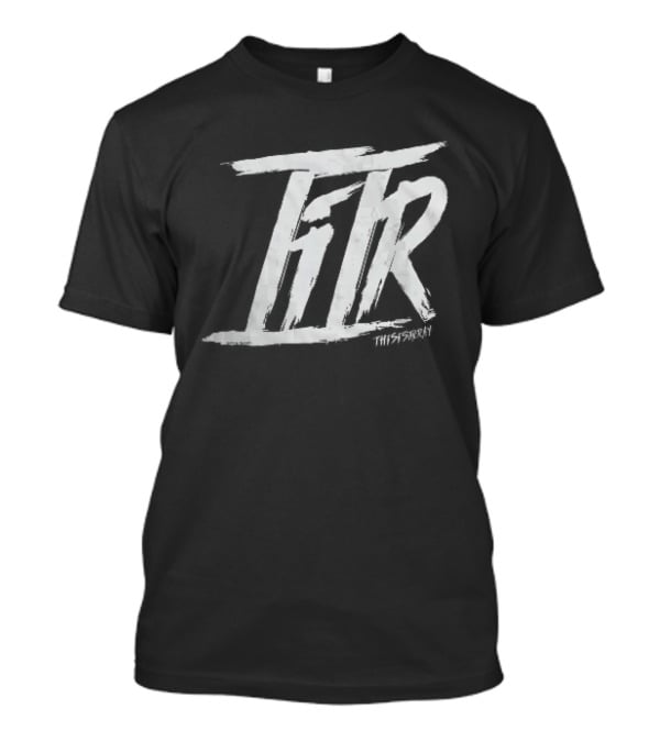 FTR This Is The Way White Brush Stroke Monogram Black T-Shirt