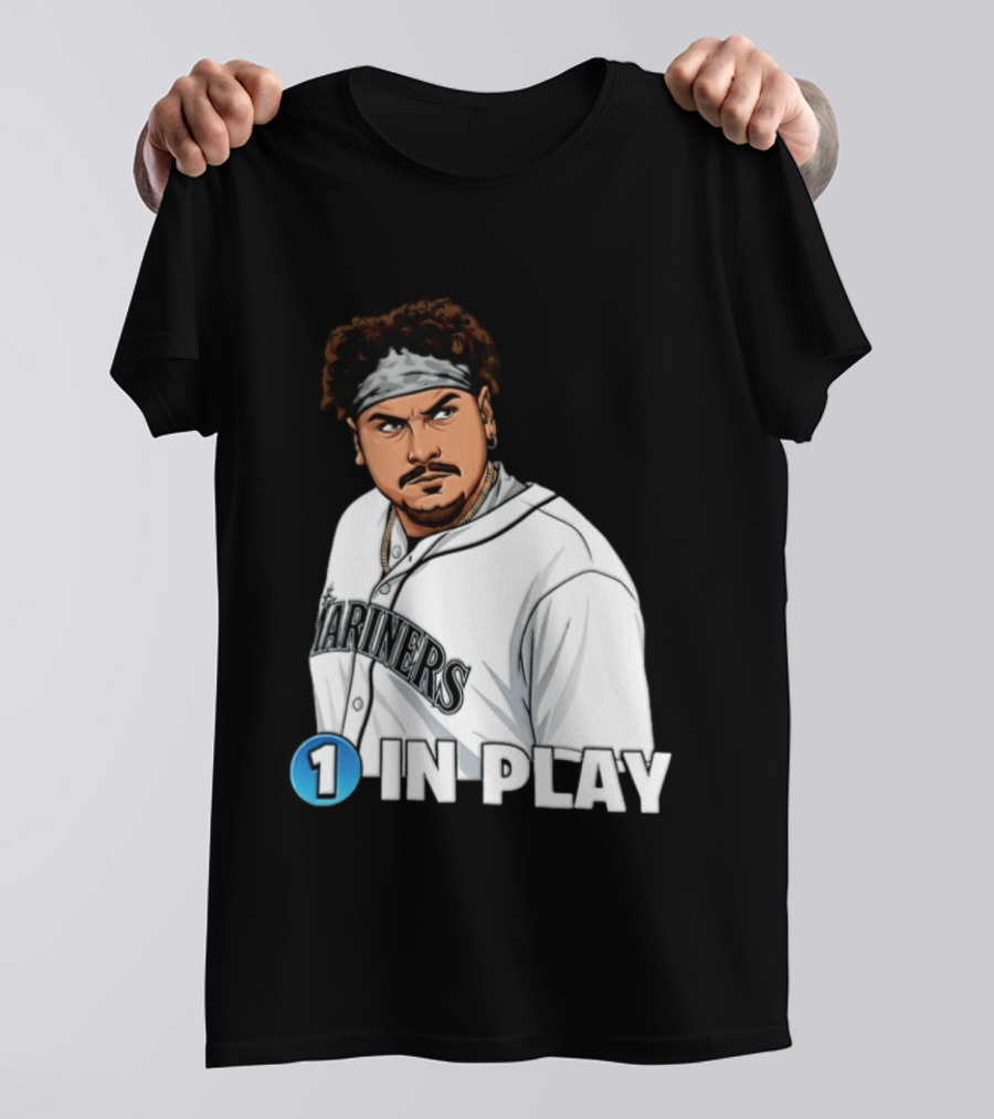 Josh Naylor Mariners 1 In Play Seattle MLB 2026 T-Shirt