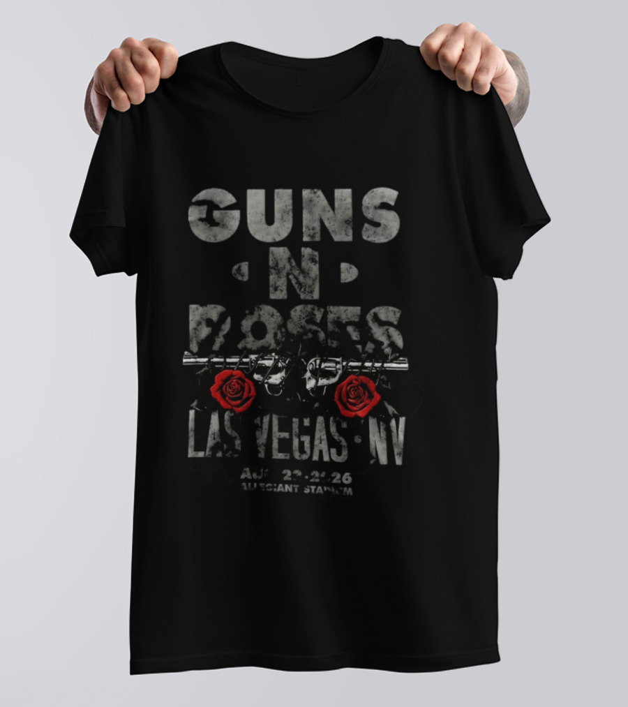 Guns N' Roses Las Vegas Allegiant Stadium August 22 24 2026 T-Shirt