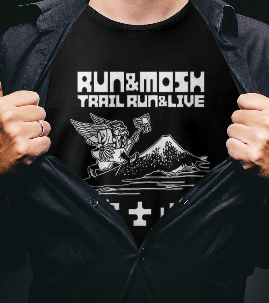 Run And Mosh Trail Run And Live Angel Mountain T-Shirt