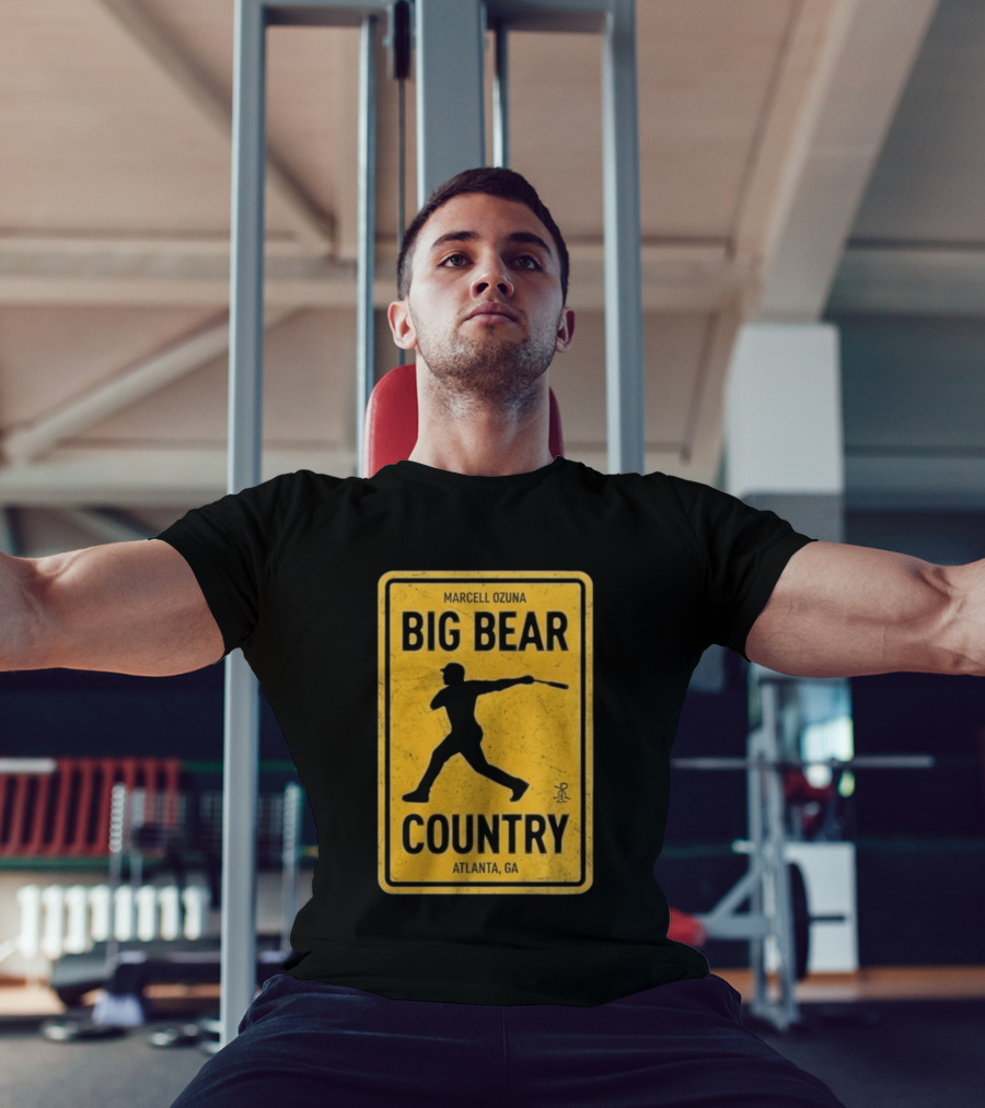 Marcell Ozuna Big Bear Country Atlanta GA Retro Baseball T-Shirt