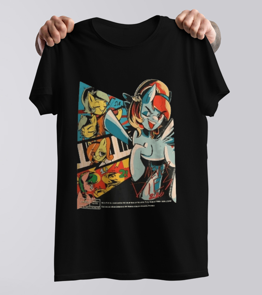 Mare Fair Never Dies 2026 Cartoon Ponies Music Band Comic Panels T-Shirt