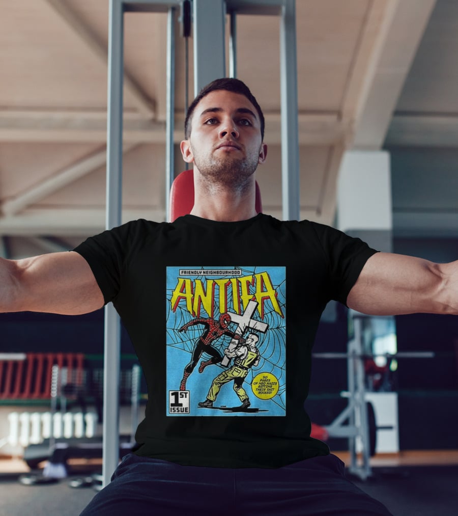 Friendly Neighbourhood Antifa Spider Man Punch 1st Issue T-Shirt