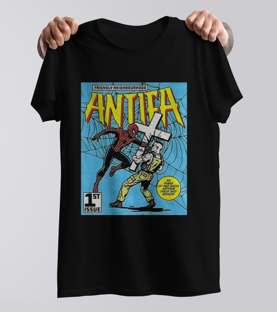 Friendly Neighbourhood Antifa Spider Man Punch 1st Issue T-Shirt