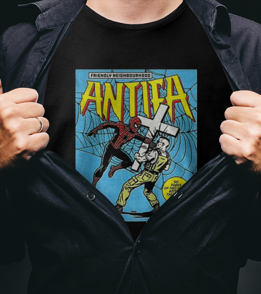 Friendly Neighbourhood Antifa Spider Man Punch 1st Issue T-Shirt