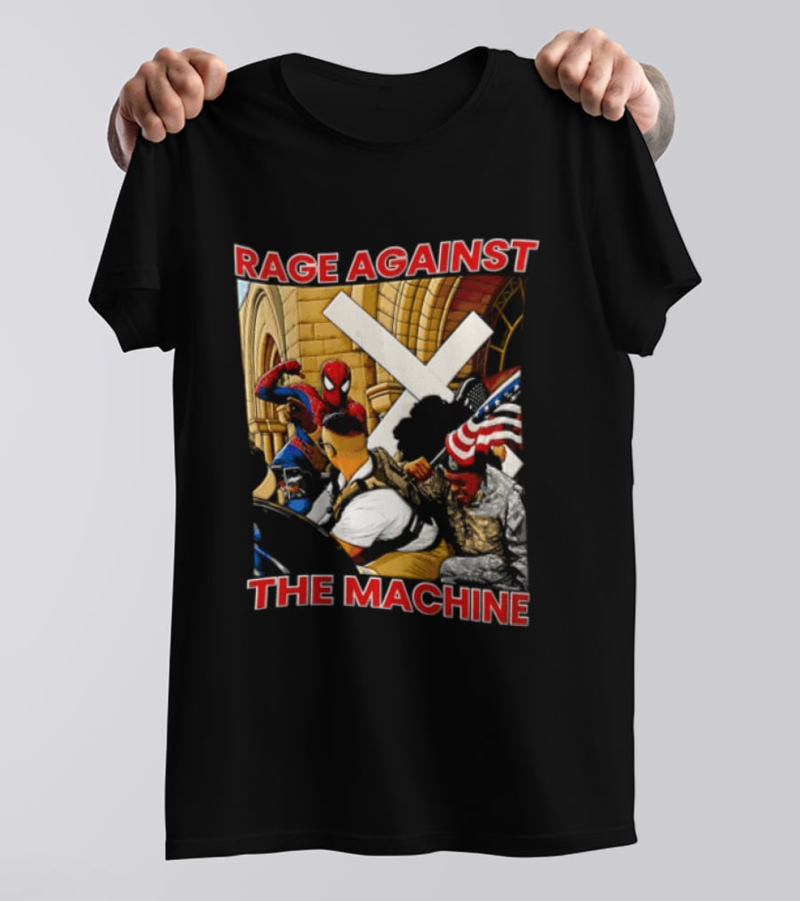 Rage Against The Machine Spider Man Fight Scene T-Shirt
