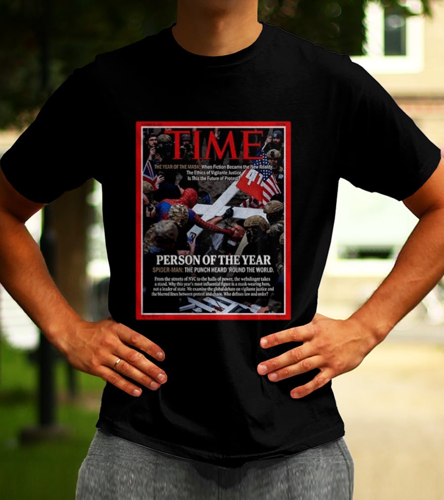 TIME Spider Man Person Of The Year Punch Heard Round The World Cover T-Shirt