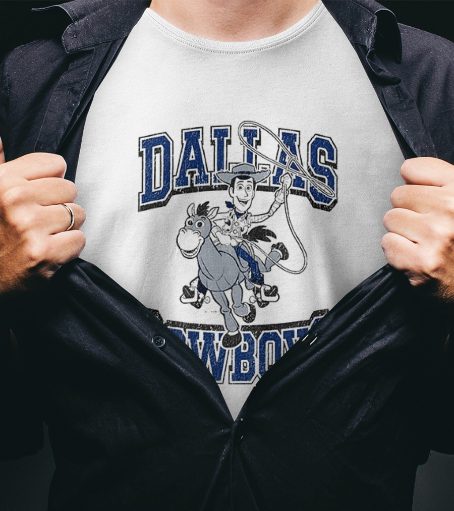 Dallas Cowboys Toy Story Woody Riding Cartoon T-Shirt
