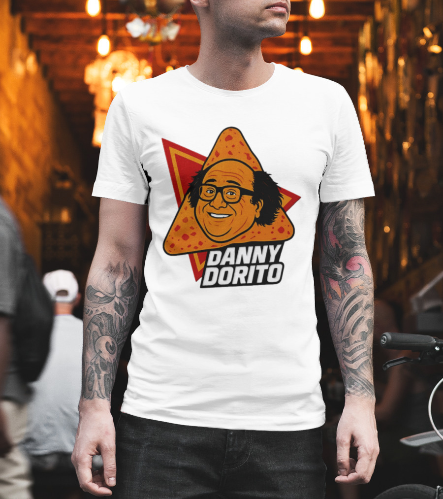 Danny Dorito Crunchy Snack Pun With Iconic Triangular Chip T-Shirt