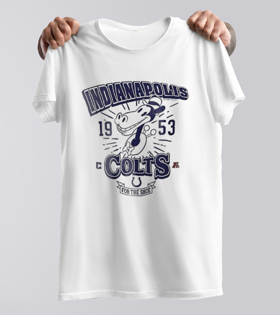 Indianapolis Colts 1953 Cartoon Horse For The Shoe T-Shirt