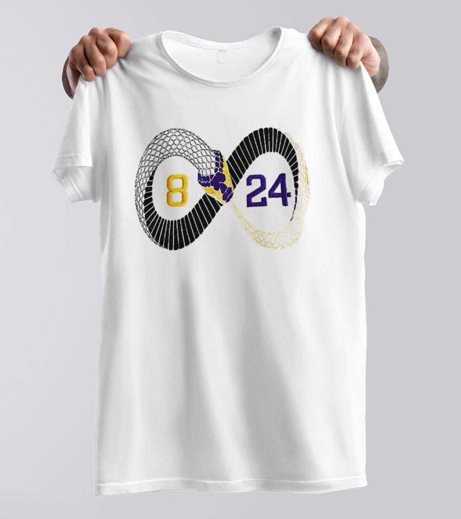 Mamba 8 24 Infinity Kobe Bryant Lakers Basketball Snake Net T-Shirt