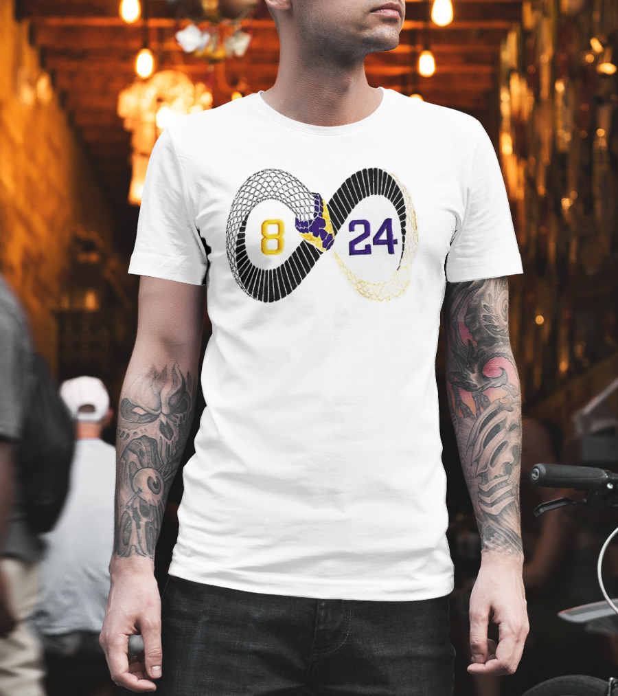 Mamba 8 24 Infinity Kobe Bryant Lakers Basketball Snake Net T-Shirt