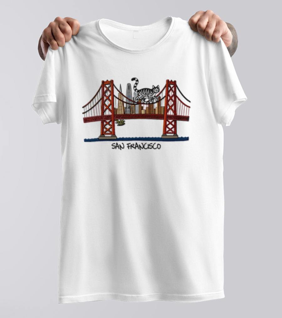 Ryan Gosling B Kliban Cat Golden Gate Bridge San Francisco 2026 T-Shirt