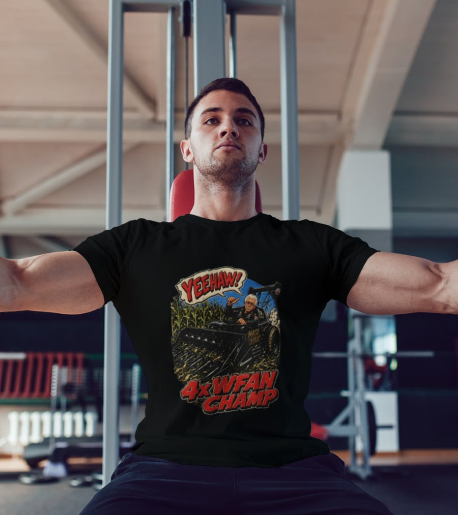 Yeehaw 4X WFAN Champ Mass Chaos Geringhoff Man In Cornfield Racer T-Shirt