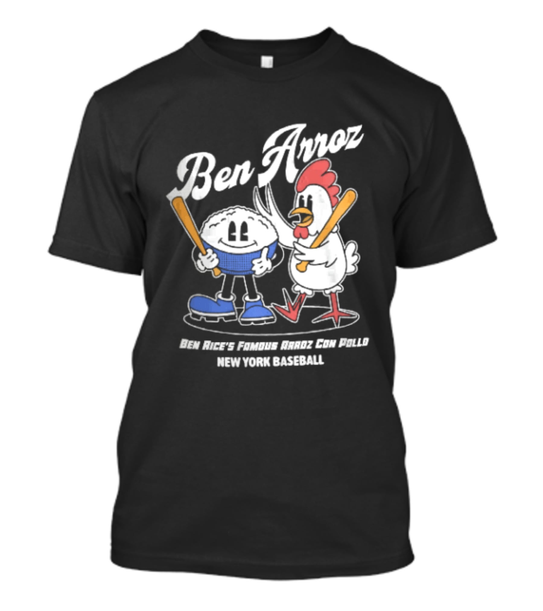 Ben Arroz Famous Con Pollo New York Baseball Cartoon Chicken Bowl T-Shirt