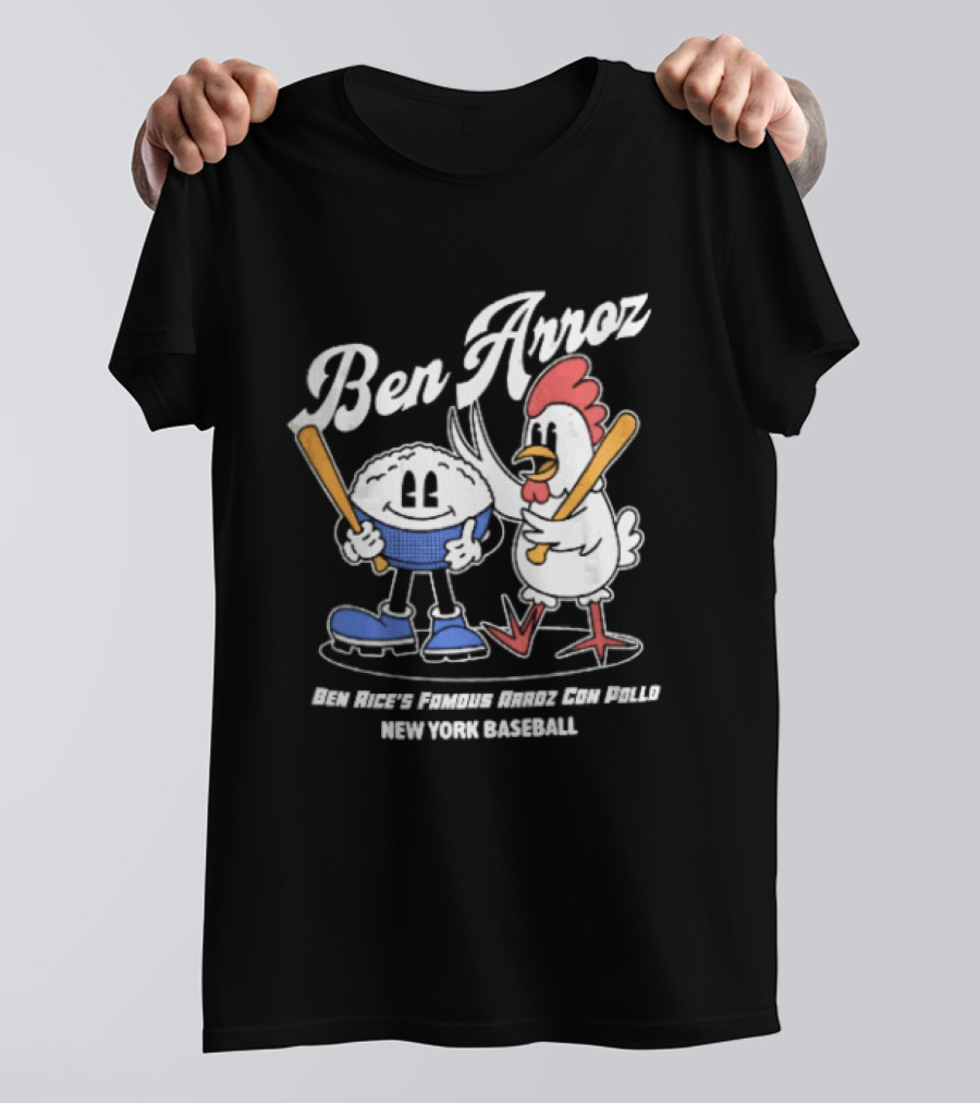 Ben Arroz Famous Con Pollo New York Baseball Cartoon Chicken Bowl T-Shirt