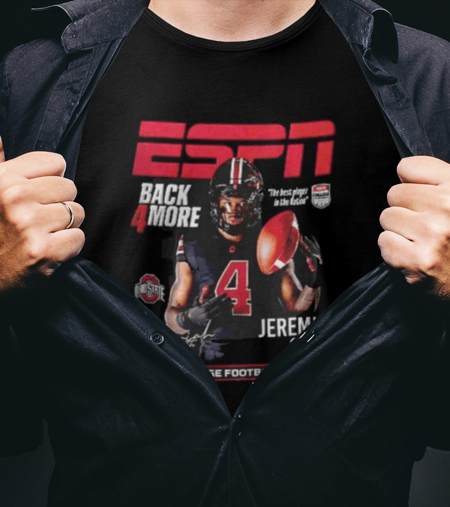 ESPN Back For More Ohio State Buckeyes Jeremiah Smith 2026 College Football Preview T-Shirt