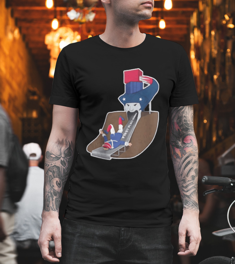 First Place Schedule Patriot Slide Humorous Football Fan Gear T-Shirt