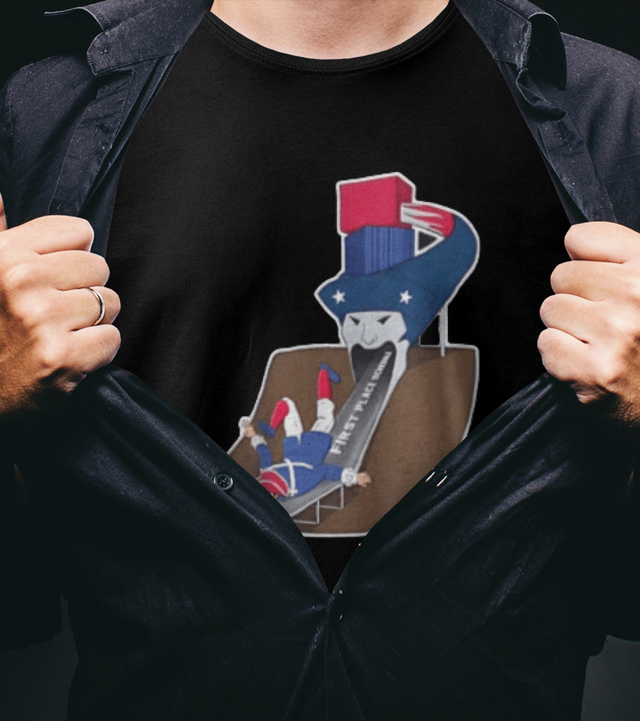 First Place Schedule Patriot Slide Humorous Football Fan Gear T-Shirt