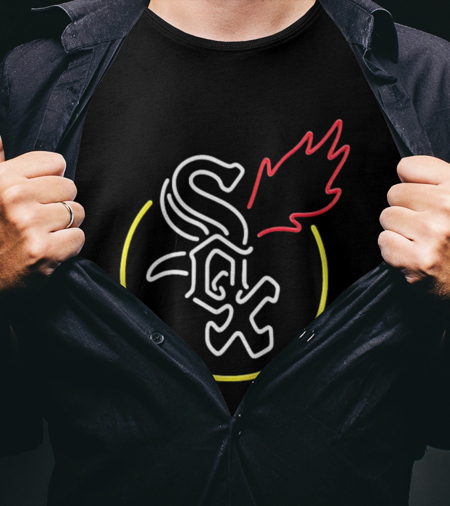 Chicago White Sox Neon Style Flame T-Shirt