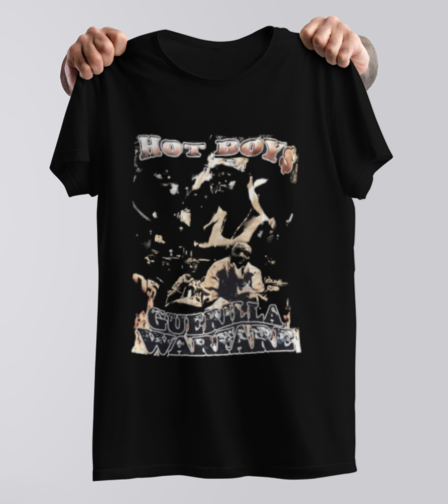 Hot Boys Guerilla Warfare Hip Hop Group Music Nostalgia 90s Album Cover T-Shirt