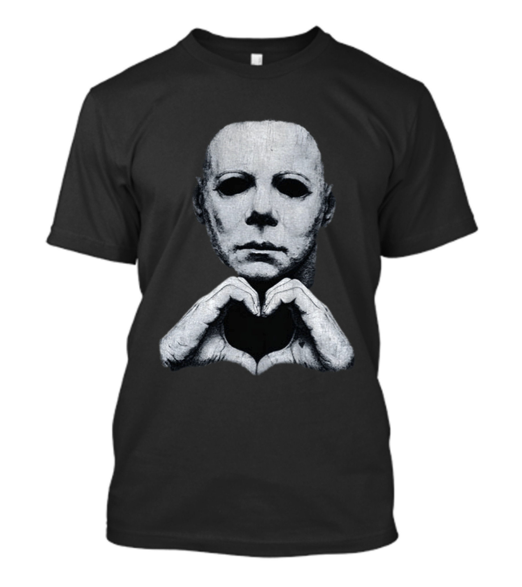 Michael Myers Heart Hands Iconic Horror Character Gesture T-Shirt
