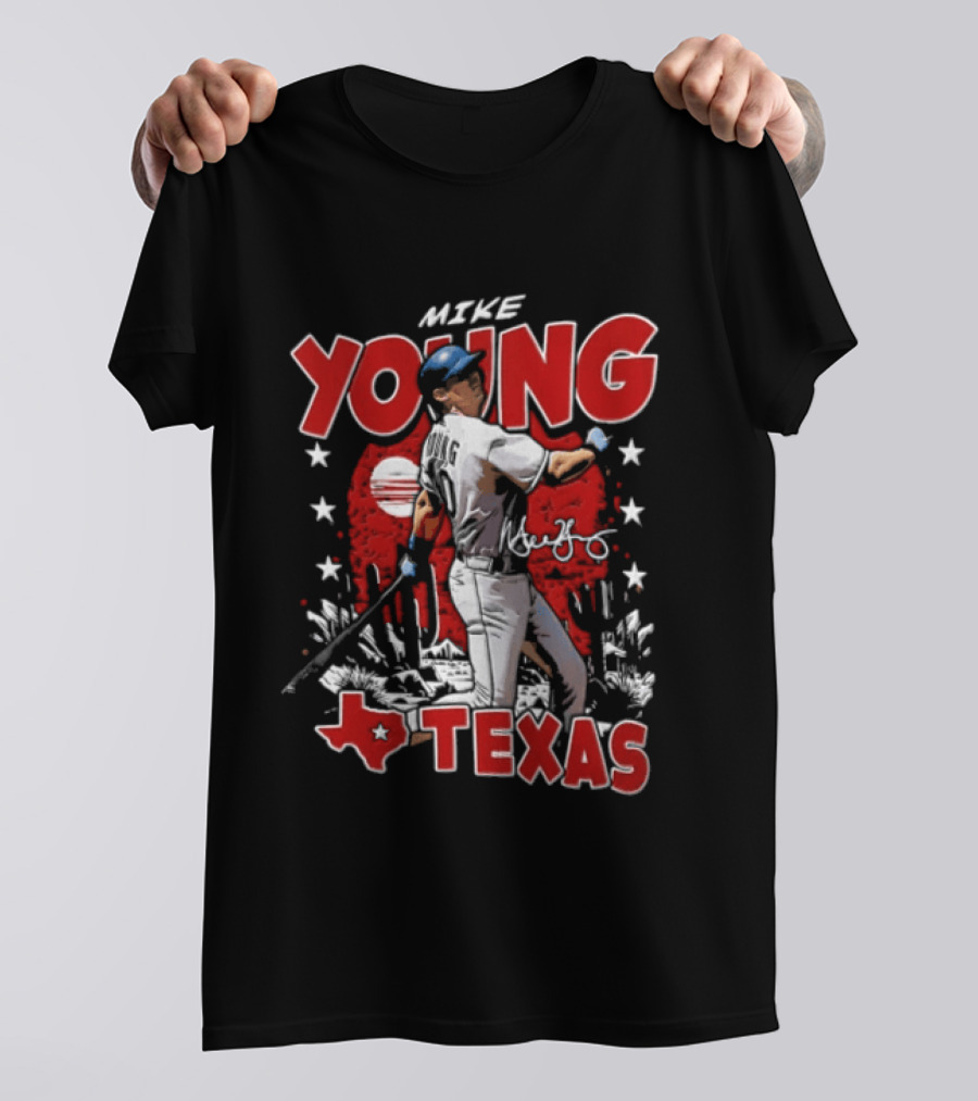 Mike Young Baseball Texas Red T-Shirt