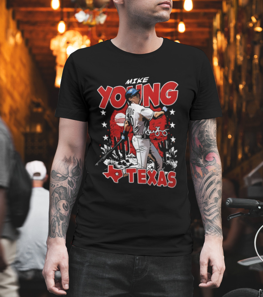 Mike Young Baseball Texas Red T-Shirt