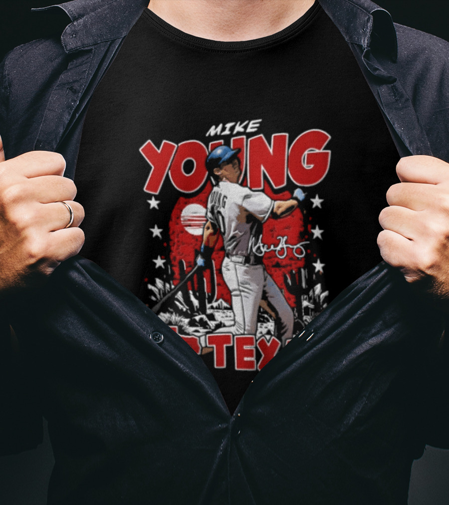 Mike Young Baseball Texas Red T-Shirt