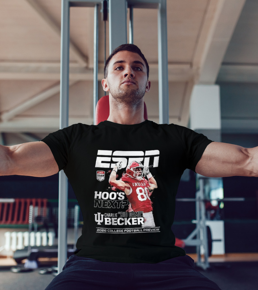 ESPN Indiana Hoosiers Football Hoos Next Charlie Becker 2026 Player Preview T-Shirt