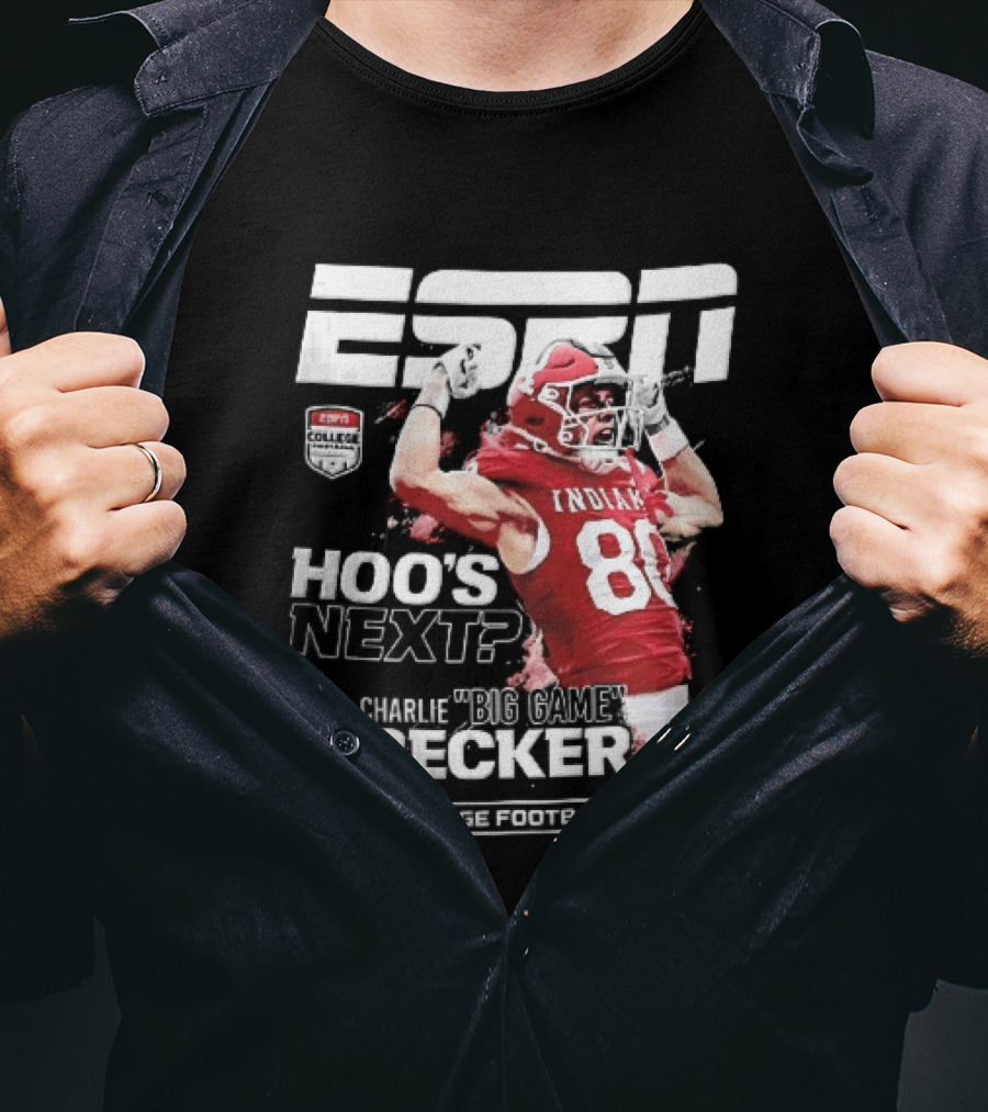 ESPN Indiana Hoosiers Football Hoos Next Charlie Becker 2026 Player Preview T-Shirt