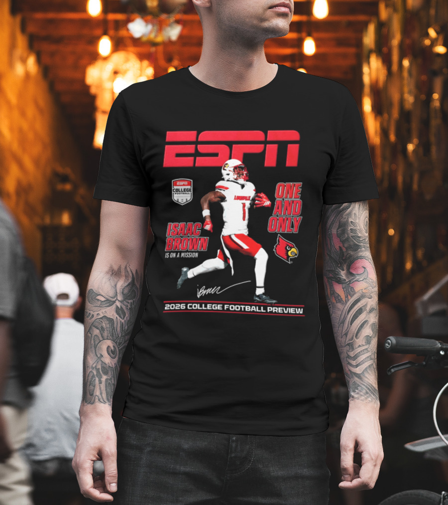 ESPN Isaac Brown Louisville Cardinals One And Only 2026 College Football Preview T-Shirt