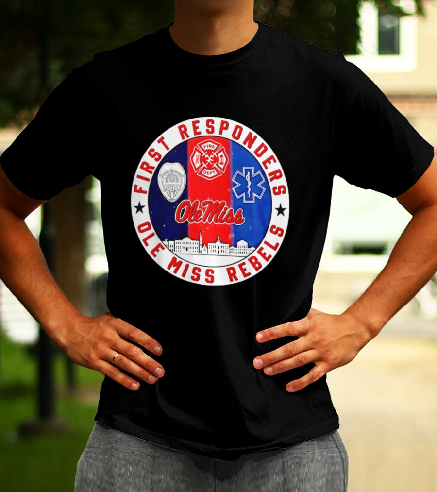 Ole Miss Rebels First Responders Police Fire Dept EMS 2026 T-Shirt