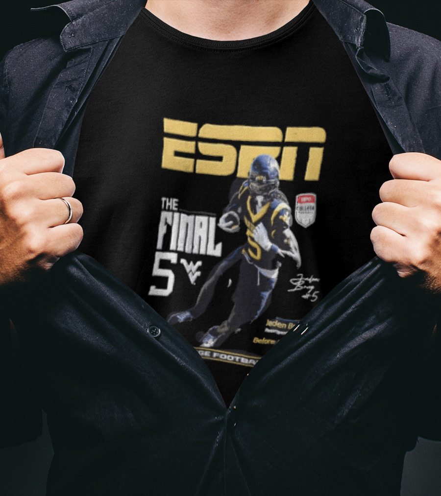 ESPN Jaden Bray 2026 College Football Preview Retired Number 5 T-Shirt