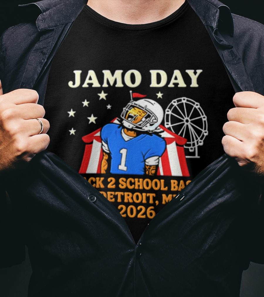 Jamo Day Back 2 School Bash Detroit MI 2026 Football Carnival Event T-Shirt