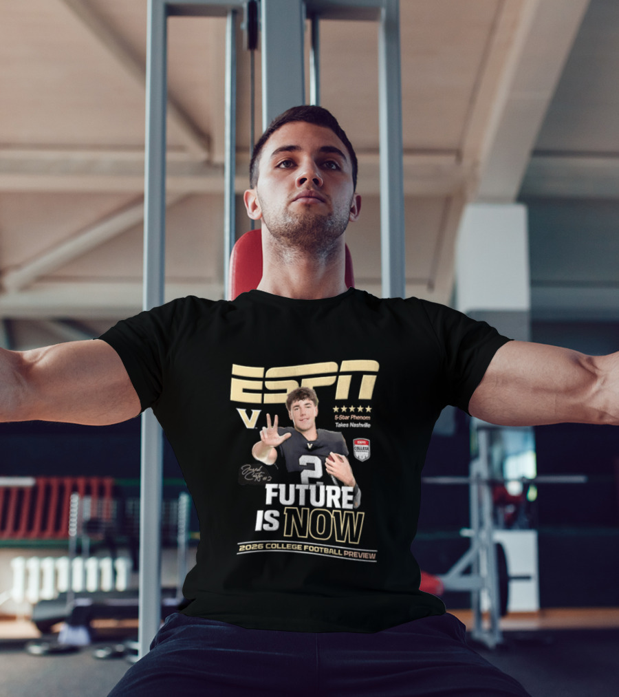 ESPN Future Is Now Jared Curtis 2026 Elite Five Star Junior College Football Program T-Shirt